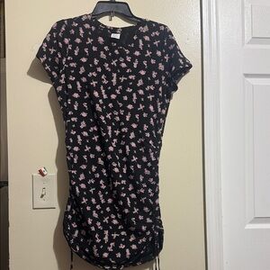 PINK Victoria's Secret Black and Pink Floral Dress